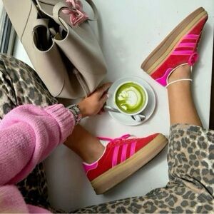 (WMNS) adidas Gazelle Bold 'Collegiate Red Lucid Pink' IH7496